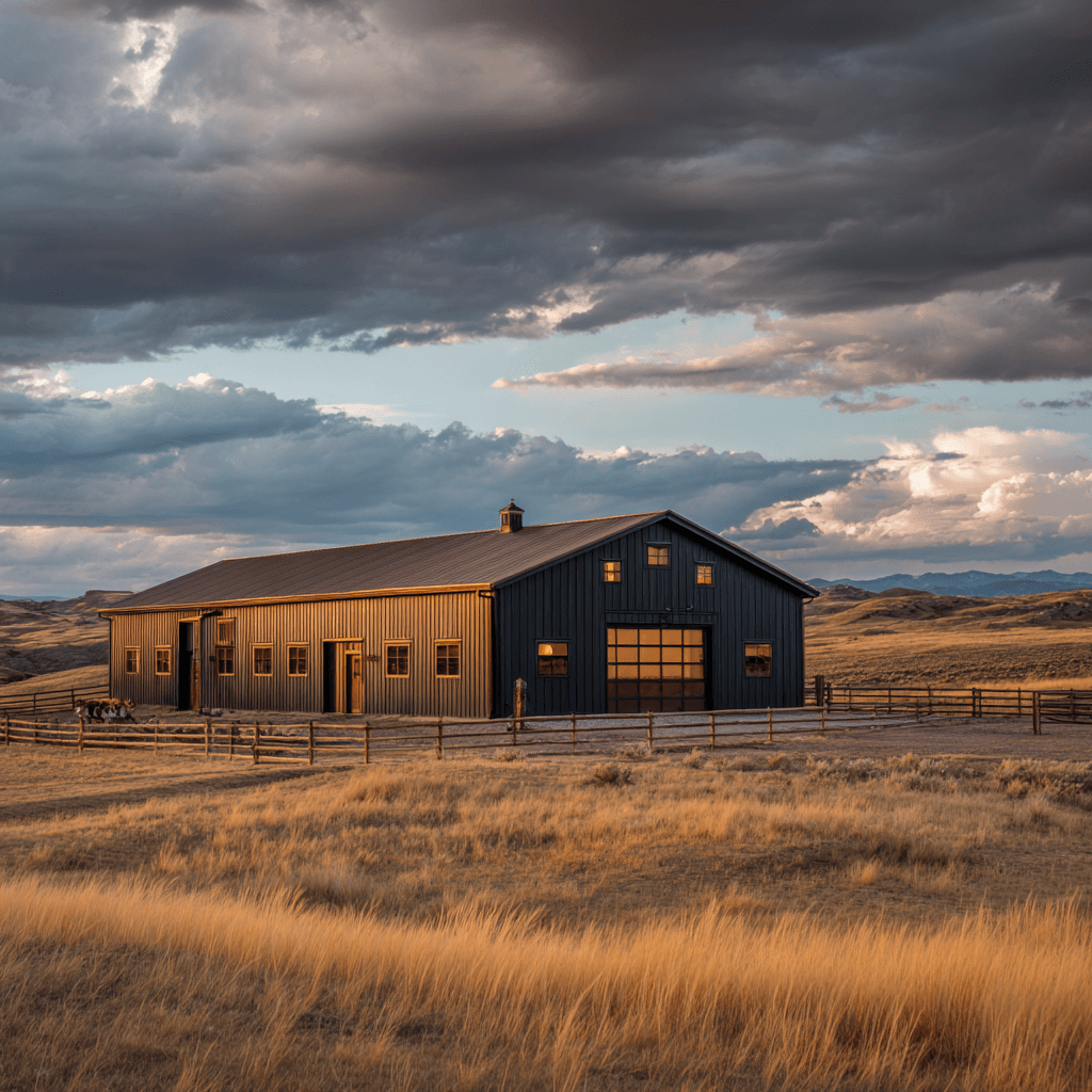 Post-frame shop-house on the Wyoming range